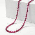 Certified & Appraised Rhapsody 950 Platinum AAAA Ouro Fino Rubellite Beaded Necklace 18 Inches 70.00 ctw - Sticky add to cart bar