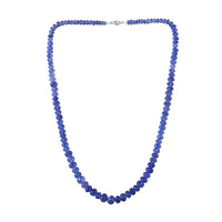 Rhapsody Certified & Appraised AAAA Tanzanite Beaded Necklace, 18 Inch Necklace in 950 Platinum, Tanzanite Jewelry For Her, Birthday Anniversary Gift 165.00 ctw