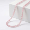 Certified & Appraised Rhapsody 950 Platinum AAAA Pink Morganite Beaded Necklace 18 Inches 125.00 ctw - Sticky add to cart bar