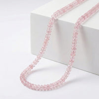 Certified & Appraised Rhapsody 950 Platinum AAAA Pink Morganite Beaded Necklace 18 Inches 125.00 ctw