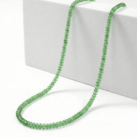 Certified & Appraised Rhapsody 950 Platinum AAAA Tsavorite Garnet Beaded Necklace 18 Inches 60.00 ctw