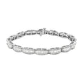 Diamond 4.00 ctw Deco Bracelet, Platinum Over Sterling Silver Bracelet, Diamond Jewelry, Gifts For Her (7.50 In) - Sticky add to cart bar