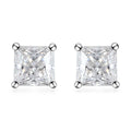 Moissanite Solitaire Stud Earrings in Platinum Over Sterling Silver 1.35 ctw - Sticky add to cart bar
