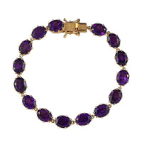 Doorbuster African Amethyst Bracelet in Vermeil Yellow Gold Over Sterling Silver (7.25 In) 27.40 ctw