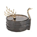 Black Color Swan Shaped 3 Layer Jewerly Box (6.7"x6.1"x2.8") - Sticky add to cart bar