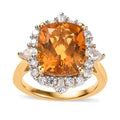 Serra Gaucha Citrine and Moissanite Ring in Vermeil Yellow Gold Over Sterling Silver (Size 10.0) 6.00 ctw - Sticky add to cart bar