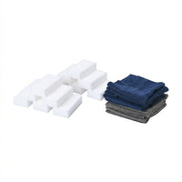 Symphony Home 22pcs Set - 12pcs Multi-Functional Magic Eraser Sponge with 10pcs Microfiber Cleaning Towel