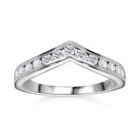 Moissanite 0.50 ctw Ring in Platinum Over Sterling Silver (Size 11.5)