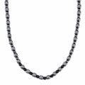 Shungite and Hematite Beaded Necklace 20 Inches in Silvertone 477.50 ctw - Sticky add to cart bar