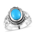 Artisan Crafted Sleeping Beauty Turquoise Solitaire Ring in Sterling Silver (Size 10.0) 1.50 ctw - Sticky add to cart bar