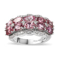 Morro Redondo Pink Tourmaline and White Zircon Ring in Platinum Over Sterling Silver 2.75 ctw - Sticky add to cart bar