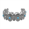 Bali Legacy Sleeping Beauty Turquoise Bracelet in Sterling Silver (6.50 In) (48.30 g) 4.90 ctw - Sticky add to cart bar