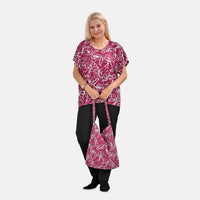 Blue Greek Knit Shirt with Canvas Bag - One Size Fits Most