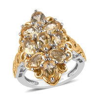 Karis Brazilian Citrine Ring in 18K YG Plated and Platinum Bond (Size 10.0) 3.75 ctw