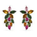 Multi-Tourmaline Dangle Earrings in Platinum Over Sterling Silver 2.40 ctw - Sticky add to cart bar