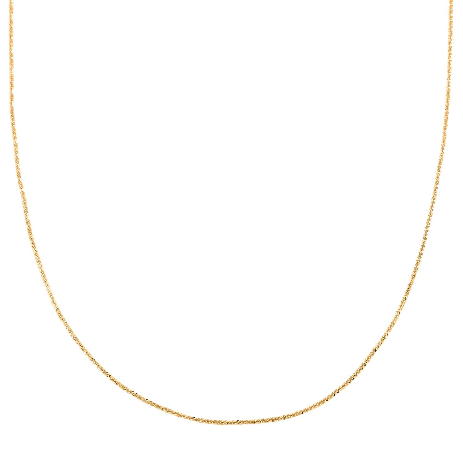 Margherita Italian Chain Necklace with Slider in 14K Yellow Gold 3.35 Grams 24 Inches