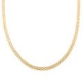 Italian 10K Yellow Gold 2 Strand Bismark Chain Necklace 18 Inches 5.20 Grams - Sticky add to cart bar