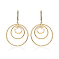 Concentric Circles Italian 10K Yellow Gold Earrings 2.25 Grams - Sticky add to cart bar