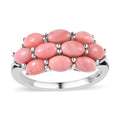 Oregon Sunrise Peach Opal Ring in Platinum Over Sterling Silver (Size 10.0) 1.85 ctw - Sticky add to cart bar
