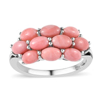 Oregon Sunrise Peach Opal Ring in Platinum Over Sterling Silver (Size 10.0) 1.85 ctw