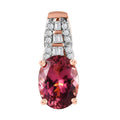 Luxoro 10K Rose Gold AAA Natural Calabar Pink Tourmaline and Diamond Pendant 1.25 ctw - Sticky add to cart bar