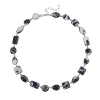 TLV Grey Zebra Jasper Necklace (18-20 Inches) in Silvertone 160.00 ctw