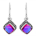 Doorbuster Bali Legacy Volcanic Color Quartz Dangle Earrings in Sterling Silver 5.50 ctw - Sticky add to cart bar