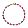 Certified Luxoro 14K Yellow Gold AAA Ouro Fino Rubellite Bracelet (6.50 In) 8.65 ctw - Sticky add to cart bar