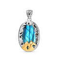 Malagasy Labradorite 26.00 ctw Pendant without Chain in Platinum Over Sterling Silver - Sticky add to cart bar