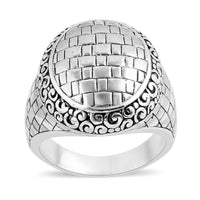 Doorbuster Bali Legacy Sterling Silver Ring (7.25 In) (Size 9.0) (11.85 g)