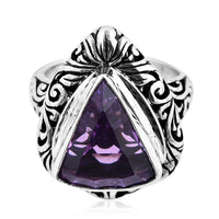 Doorbuster Bali Legacy Amethyst Ring in Sterling Silver (Size 10.0) 8.75 ctw