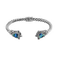 Abalone Shell Turtle Bangle Sterling Silver , Silver Wt. 23.5 g - Sticky add to cart bar
