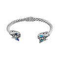 Doorbuster Bali Legacy Abalone Shell Butterfly Cuff Bracelet in Sterling Silver (6.50 In) - Sticky add to cart bar