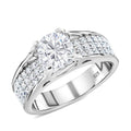 Moissanite (Rnd 7mm) Ring in Rhodium Over Sterling Silver (Size 7.0) 1.90 ctw - Sticky add to cart bar
