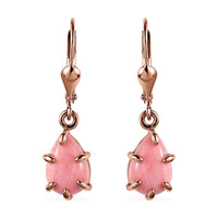 Oregon Sunrise Peach Opal Lever Back Earrings in Vermeil Rose Gold Over Sterling Silver 3.35 ctw