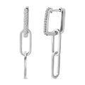 Diamond Earrings in Rhodium Over Sterling Silver 0.25 ctw - Sticky add to cart bar