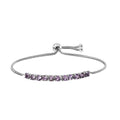 Rose De France Amethyst Bolo Bracelet in Stainless Steel (10.50 In) 2.75 ctw - Sticky add to cart bar