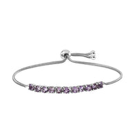 Rose De France Amethyst Bolo Bracelet in Stainless Steel (10.50 In) 2.75 ctw