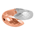 Bypass Cuff Bracelet in Rosetone and Silvertone (7.0 in) - Sticky add to cart bar