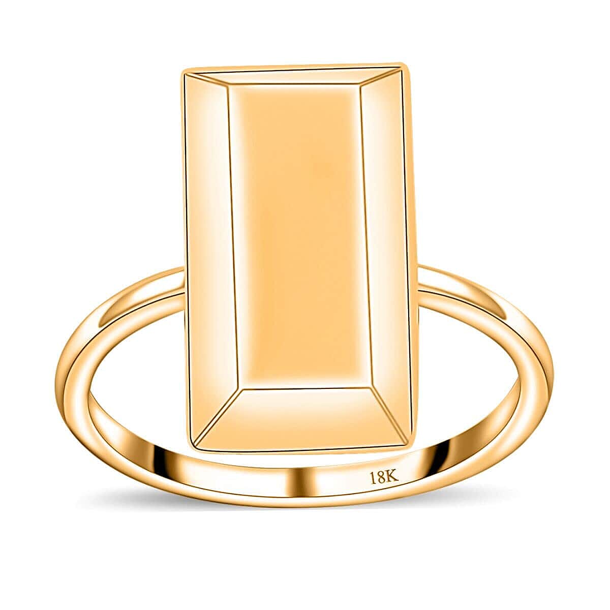 Doorbuster Iliana 18K Yellow Gold Bar Ring 2.50 Grams