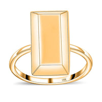 Doorbuster Iliana 18K Yellow Gold Bar Ring 2.50 Grams
