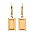 18K Yellow Gold Lever Back Bar Earrings 2.15 Grams - Sticky add to cart bar