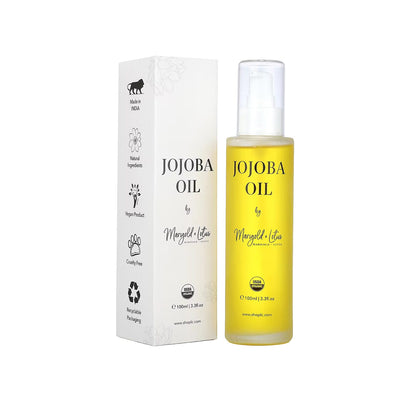 Marigold and Lotus - Cold Pressed 100% Natural Jojoba Oil - 3.3 oz