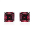 Rhapsody Asscher Cut AAAA Ouro Fino Rubellite 2.40 ctw Solitaire Stud Earrings in 950 Platinum - Sticky add to cart bar