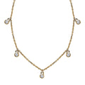 Luxoro 10K Yellow Gold G-H I2 Diamond Station Necklace 18 Inches 0.35 ctw - Sticky add to cart bar
