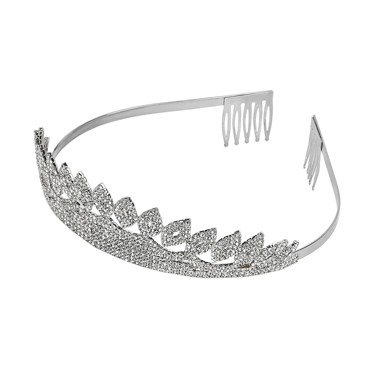 Doorbuster Austrian Crystal Tiara in Silvertone