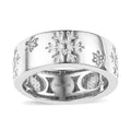 Moissanite Band Ring in Platinum Over Sterling Silver (Size 5.0) - Sticky add to cart bar