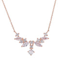 Lustro Stella Finest CZ Necklace 16-18 Inches in Rhodium Over Sterling Silver 0.90 ctw - Sticky add to cart bar