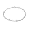 Lustro Stella Finest CZ Station Bracelet in Rhodium Over Sterling Silver (8.00 In) 0.35 ctw - Sticky add to cart bar