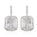 Lustro Stella Finest CZ Earrings in Rhodium Over Sterling Silver 0.50 ctw - Sticky add to cart bar